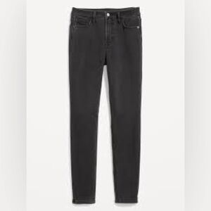 Old Navy Black High Rise Super Skinny Rockstar Jeans with Built-In Warm